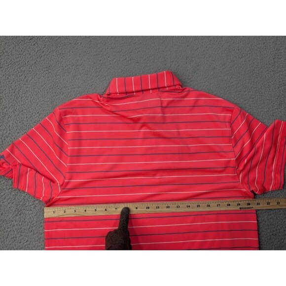 Under Armour Polo Shirt Mens Medium Performance Stripe 2.0 Golf Stretch - Picture 12 of 16